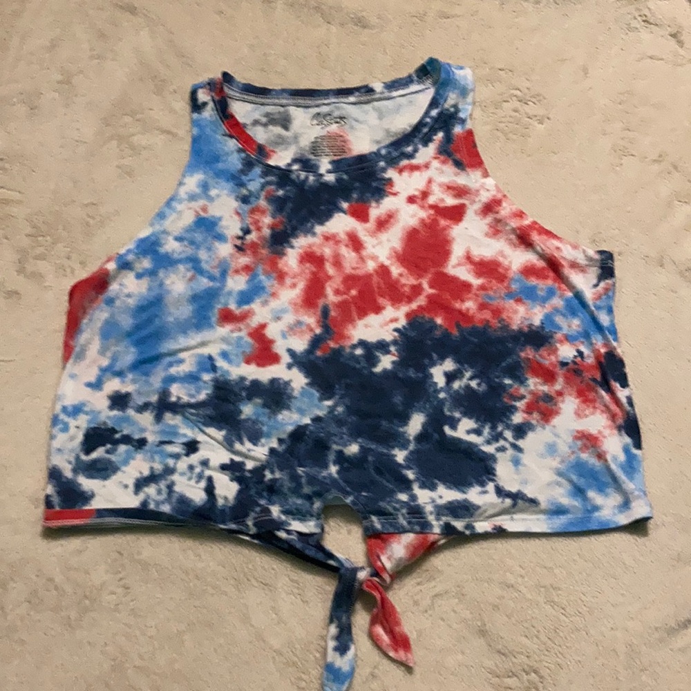 ~City Strats~ tie dye cropped tie top